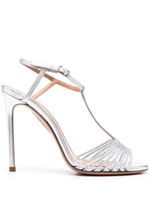 Aquazzura sandales Amore Mio Crystal 105 mm - Argent