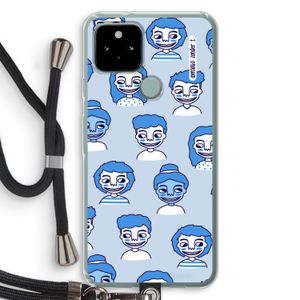 Gezichtjes: Pixel 5 Transparant Hoesje met koord