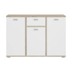 Cosmo dressoir 3 deuren, 1 lade wit,eik decor.