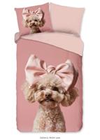 Good Morning Kinderdekbedovertrek "hond/ poedel" - Roze - (140x200/220 cm) - Katoen