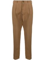 Dell'oglio pantalon fuselé à design plissé - Marron