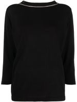 Fabiana Filippi pull à détail métallisé - Noir