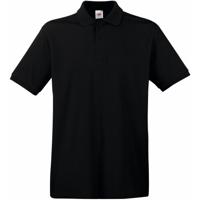 Fruit of the Loom poloshirt premium - zwart - heren - katoen - 180 grams