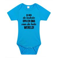 Leukste opa en oma cadeau baby rompertje blauw jongens 92 (18-24 maanden)  - - thumbnail