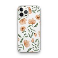 Peachy flowers: iPhone 12 Pro Transparant Hoesje