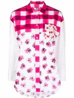 MSGM chemise fleurie à manches longues - Blanc