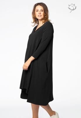 Yoek Jurk pointy ORGANIC | Zwart | Maat 58/60