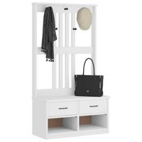 Halboom SANDENS wit 87x40x159,5 cm massief grenenhout