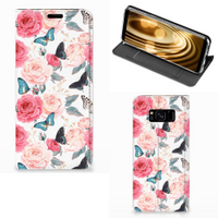 Samsung Galaxy S8 Smart Cover Butterfly Roses - thumbnail