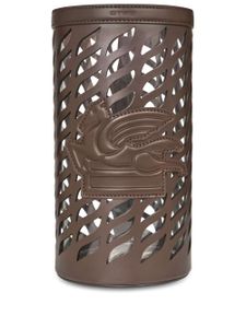 ETRO HOME porte-vase en cuir à motif Pegaso - Marron