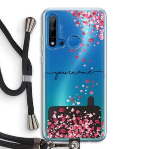 Hartjes en kusjes: Huawei P20 Lite (2019) Transparant Hoesje met koord