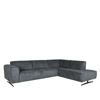LABEL51 Hoekbank Modena - Grijs - Mircoskin - 2,5-Zits + Ottomane - thumbnail