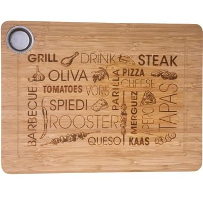 Tapas serveerplank - bamboe hout - rechthoek 38 x 28 cm - broodplank