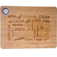 Tapas serveerplank - bamboe hout - rechthoek 38 x 28 cm - broodplank
