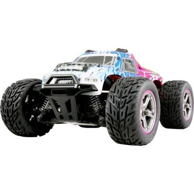 Amewi MAX20 blau-pink Blauw, Pink Brushed 1:20 RC modelauto voor beginners Elektro Monstertruck 4WD RTR 2,4 GHz
