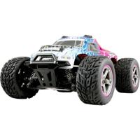 Amewi MAX20 blau-pink Blauw, Pink Brushed 1:20 RC modelauto voor beginners Elektro Monstertruck 4WD RTR 2,4 GHz
