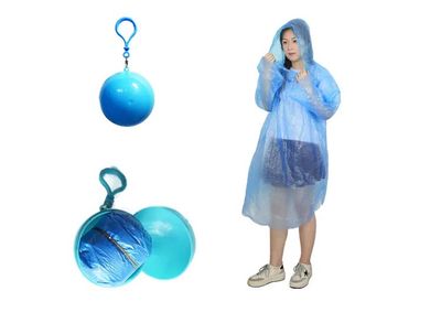 FEDEC Poncho - Handige reisverpakking - Blauw - 10 stuks