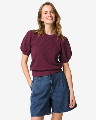 HEMA Damesshort wide fit denim middenblauw (middenblauw)