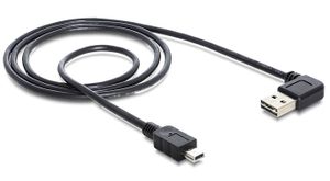 Delock USB-kabel USB 2.0 USB-A stekker, USB-mini-B stekker 1.00 m Zwart Vergulde steekcontacten, UL gecertificeerd 83378