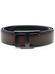 Tod's ceinture à boucle logo T - Marron