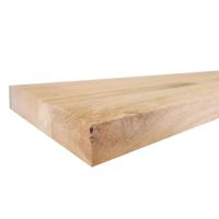 Wandplank eiken 120 bij 25 cm van 4 cm dik massief hout met rechte randen