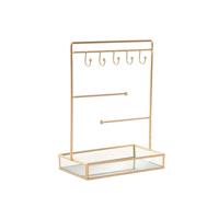 Doos-Juwelenkistje Home ESPRIT Gouden Metaal Spiegel 21 x 10 x 32 cm