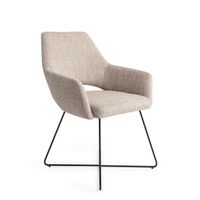 Jesper Home Eetkamerstoel 'Yanai' Cross Black, kleur Biscuit Beach