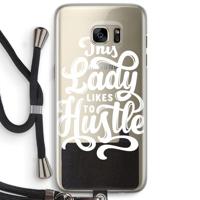 Hustle Lady: Samsung Galaxy S7 Edge Transparant Hoesje met koord - thumbnail