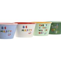 Kom Home ESPRIT Multicolour Shabby Chic 480 ml 13,2 x 13,2 x 7,5 cm (4 Stuks)