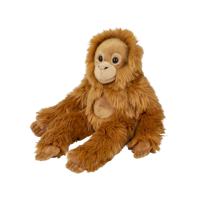 Nature Planet Orang Utan Aap - bruin/rood - 45 cm - pluche dieren knuffels - Apen