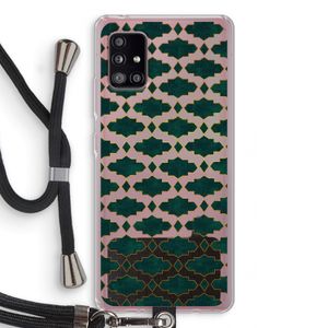Moroccan tiles: Samsung Galaxy A51 5G Transparant Hoesje met koord