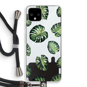 Tropische bladeren: Pixel 4 Transparant Hoesje met koord