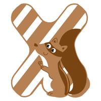Small Foot - houten dieren kinderletter - x