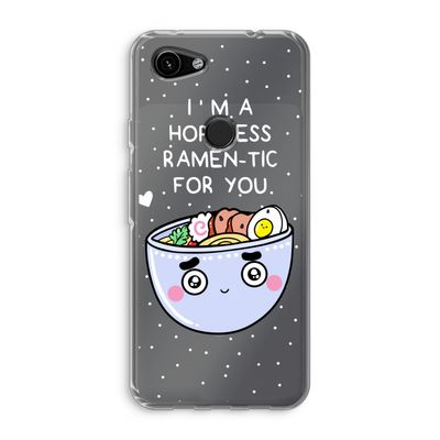 I'm A Hopeless Ramen-Tic For You: Google Pixel 3a Transparant Hoesje