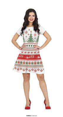 Fout Kerstjurkje Wit Gehaakt