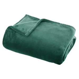 Fleece deken/fleeceplaid groen 125 x 150 cm polyester   -