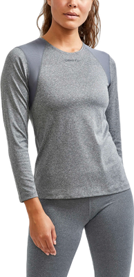 Craft ADV Essence dames sportshirt met lange mouwen (Kleur: donkergrijs, Maat: XS)