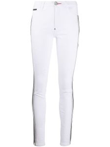 Philipp Plein jean skinny à rayures - Blanc