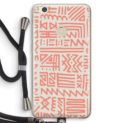 Marrakech Pink: Huawei Ascend P8 Lite (2017) Transparant Hoesje met koord