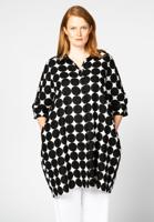 Yoek Lange wijde blouse CIRCLE | Zwart | Maat 50/52