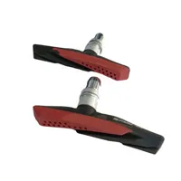 V-Brake Remschoenen 72mm - asymetrisch - Rood / Zwart V-Brake Remschoenen 72mm - asymetrisch - Rood / Zwart
