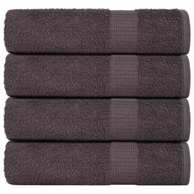 VidaXL Douchehanddoeken 4 st 70x140 cm 360 g/m² 100% katoen antraciet