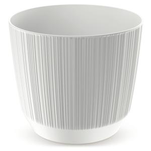 Prosperplast Plantenpot - stripe - wit - D13xH11 cm