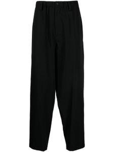 Yohji Yamamoto pantalon en laine à coupe sarouel - Noir