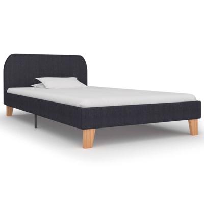 Bedframe stof donkergrijs 90x200 cm