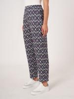 Zijden broek met ikat-print - thumbnail