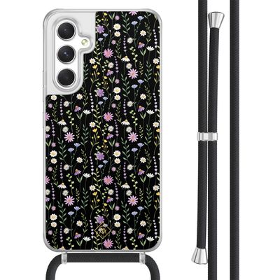 Samsung Galaxy A54 hoesje met koord - Flower fantasy Samsung Galaxy A54 hoesje met koord - Flower fantasy