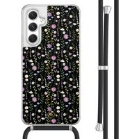 Samsung Galaxy A54 hoesje met koord - Flower fantasy