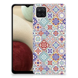 Samsung Galaxy A12 TPU Siliconen Hoesje Tiles Color