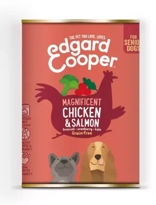 Edgard & Cooper Senior blik kip & zalm 400g